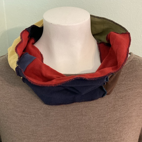 🔥7/$10 infinity scarf NEW upcycled t shirts red blue brown yellow green handmade - Picture 3 of 9